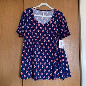 Medium LuLaRoe Perfect T, Strawberry pattern